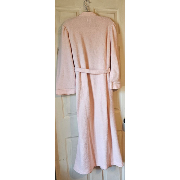 Vintage Comfy Club Womens Sz Medium Robe House Coat Pink embroidered - Picture 3 of 8
